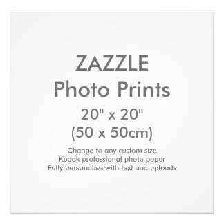 Impression Photo Zazzle Personnalisé 20" x 20" Modèle d'impression 