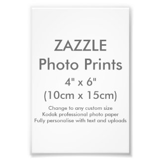 Impression Photo Zazzle Personnalisé 4" x 6" Modèle d'impression ph
