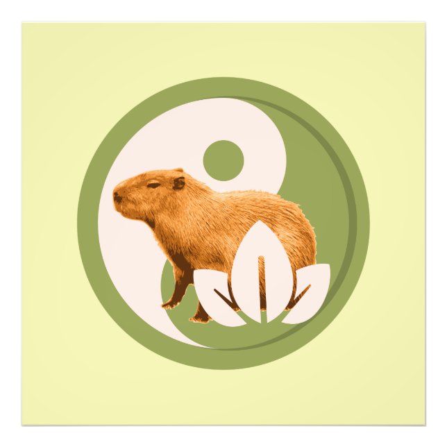 Impression Photo Zen Capybara Yin Yang (Devant)