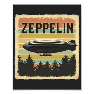 Impression Photo Zeppelin Rétro Dirigible Aéronef Zepelin Zepplin