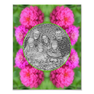 Impression Photo Zinnia Flowers Frame Créez votre propre 8x10