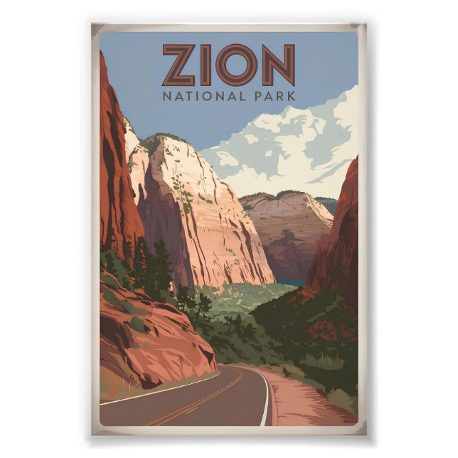 Impression Photo Zion National Park vintage (Devant)
