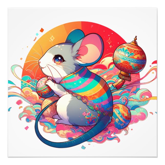 Impression Photo Zodiaque chinois : Des rats aux richesses (Devant)