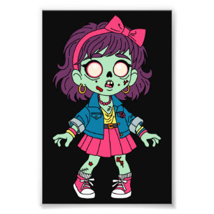 Impression Photo Zombie Girl des années 80