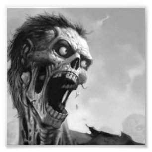 Impression Photo zombie hurlant