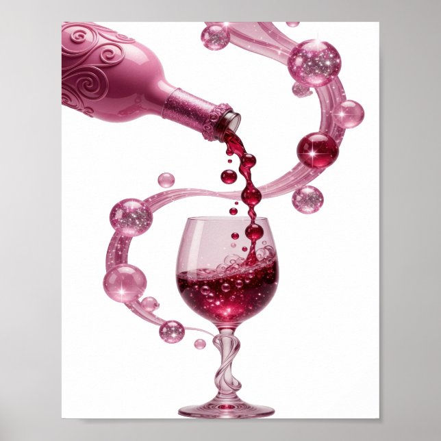 Impression PINK WINE Argentée Crisp (Devant)