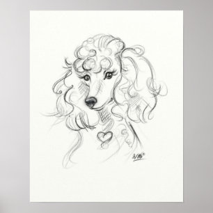 Impression Poodle Art   Art esquisse