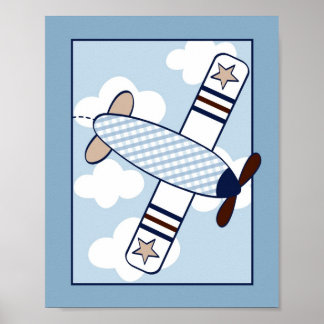 Impression pour chambre d'enfant Little Aviator Ai