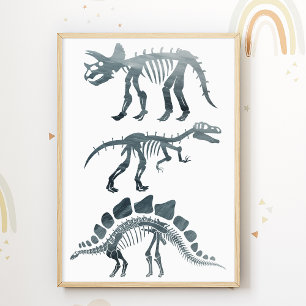 Impression pour chambre d'enfants squelettes de di