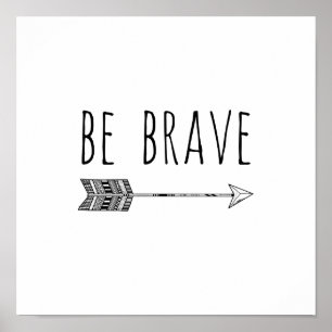 Impression pour nurserie Flèche Sois Brave