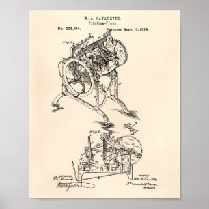 Impression Presse 1878 Art Brevet Vieux Poivre
