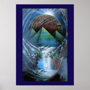 Impression puissante de l'affiche pyramides
