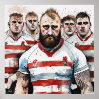 Impression Rugby Art Anglais