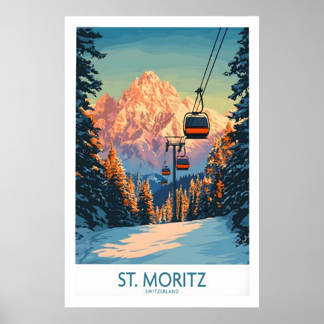 Impression ski de St Moritz - Suisse 1 (Devant)