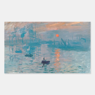 Impression Sonnenaufgang Claude Monet  Rechteckiger Aufkleber