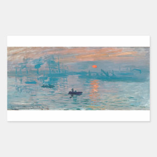 Impression Sonnenaufgang Claude Monet Rechteckiger Aufkleber