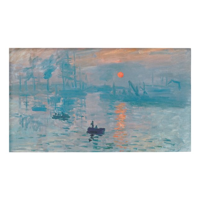 Impression Sunrise claude monet impressionist Namenschild (Vorderseite)