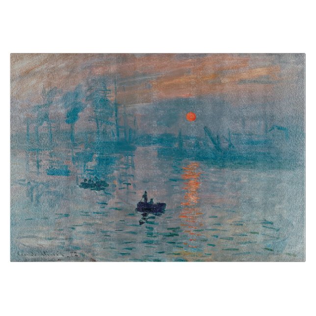 Impression Sunrise Claude Monet Schneidebrett (Vorderseite)