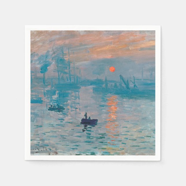 Impression Sunrise Claude Monet Serviette (Vorderseite)