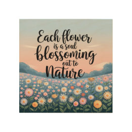 Impression Sur Bois Citation Fleur En Floraison