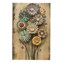 Collage Floral vintage : Une beauté intemporelle