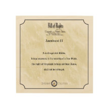 Déclaration des droits - plaque rustique de mur de