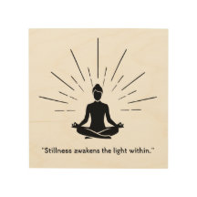 Silhouette de méditation radiante