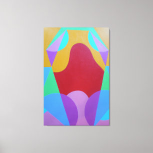 Impression sur toile abstraite de couleurs pastel