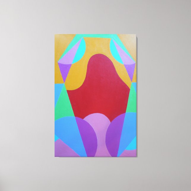 Impression sur toile abstraite de couleurs pastel (Recto)