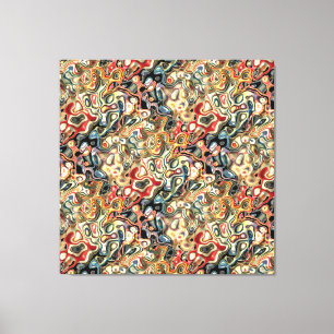 Impression sur toile abstraite étirée