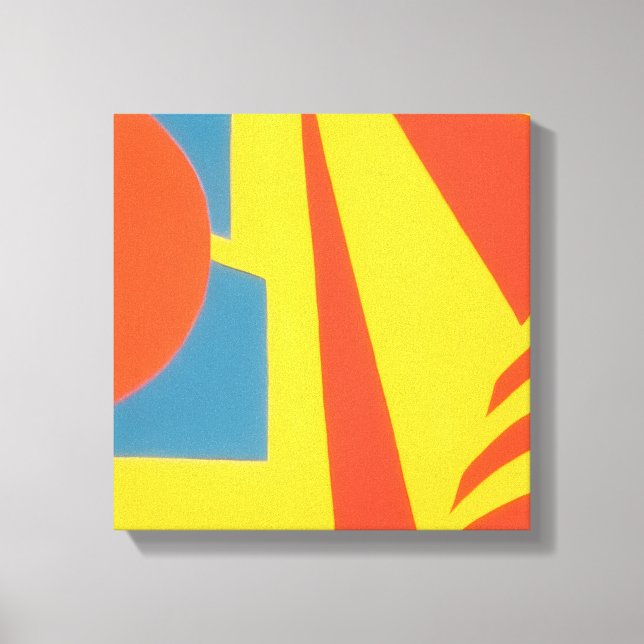 Impression sur toile abstraite Lemon Fire (Recto)