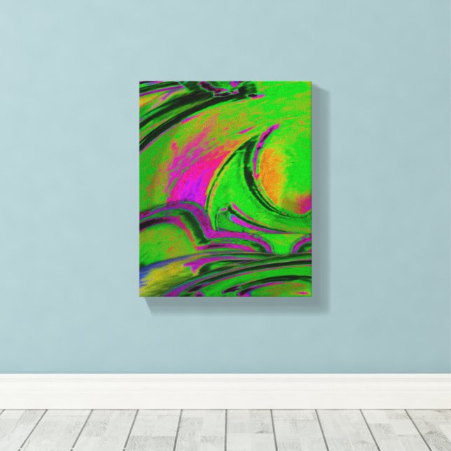 Impression sur toile abstraite verte  (Insitu (Plancher de Bois))