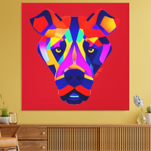 Impression sur toile Alexander's Dog rouge