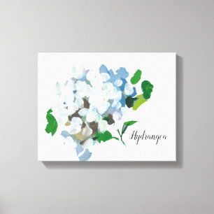 Impression sur toile aquarelle d'hortensia