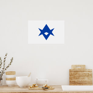 Impression sur toile avec le drapeau de la ville d