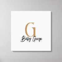 Impression sur toile avec monogramme personnalisé