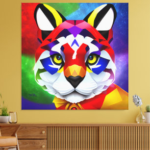 Impression sur toile blanche du chat d'Alexandre
