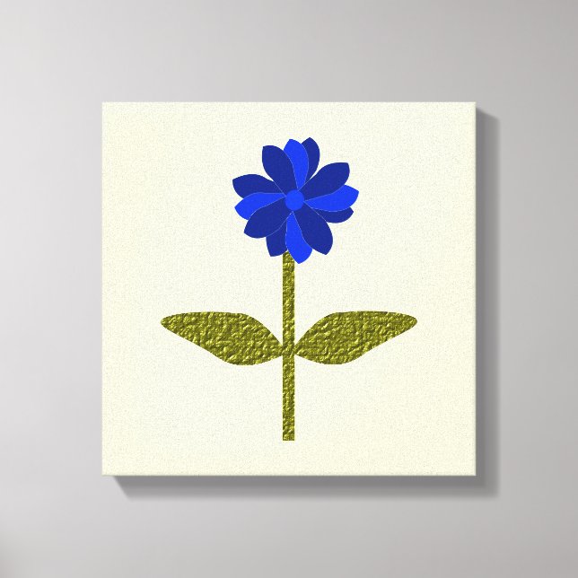 Impression sur toile bleu océan Daisy (Recto)