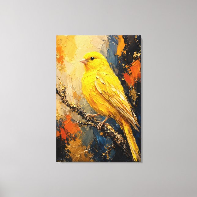 Impression sur toile Canari Doré Luxe Impasto (Recto)
