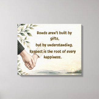 Impression sur toile Citation Liens & Respect | Ma