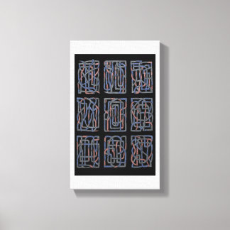 Impression sur toile d'abstrait rythmique entrelac