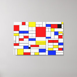 Impression sur toile d'art abstrait de style Piet