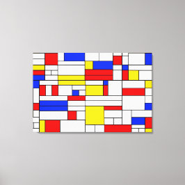 Impression sur toile d'art abstrait de style Piet