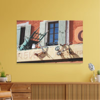 impression sur toile d'art de fenêtre française