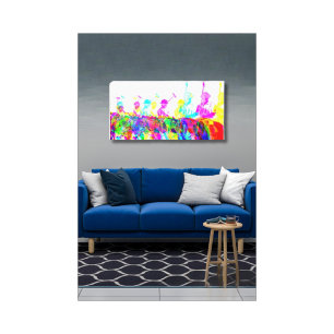 Impression sur toile d'art mural de joueurs de pol