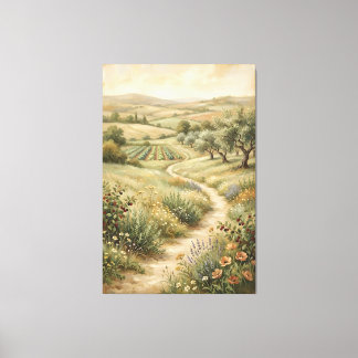 Impression sur toile d'art mural de paysage agrico