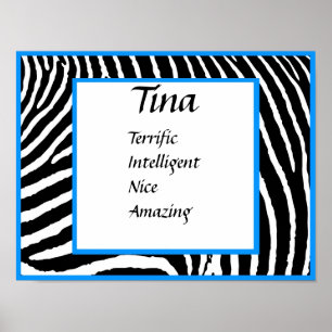 Impression sur toile d'art nom Zèbre bleu