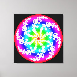 Impression sur toile de cercle de culture abstrait