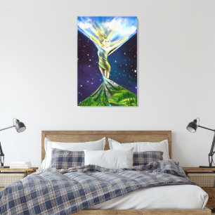 Impression sur toile de femme printanière