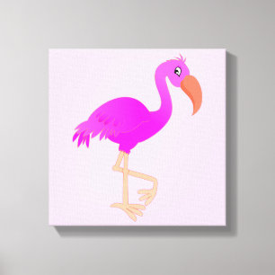 Impression sur toile de flamant rose